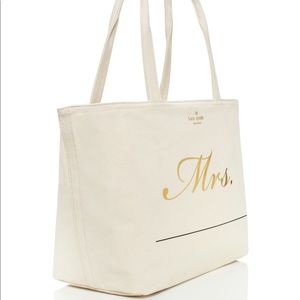 Kate Spade Mrs. Canvas Tote - great condition